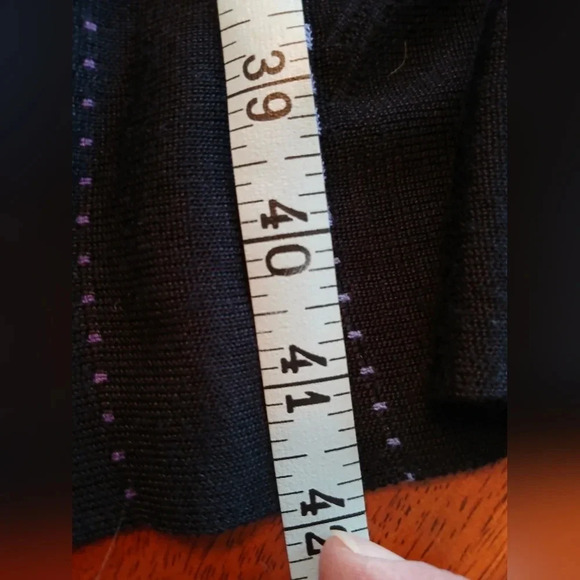 Nic & Zoe Flashing Lights midi dress 1X black purple NWT - Picture 8 of 10